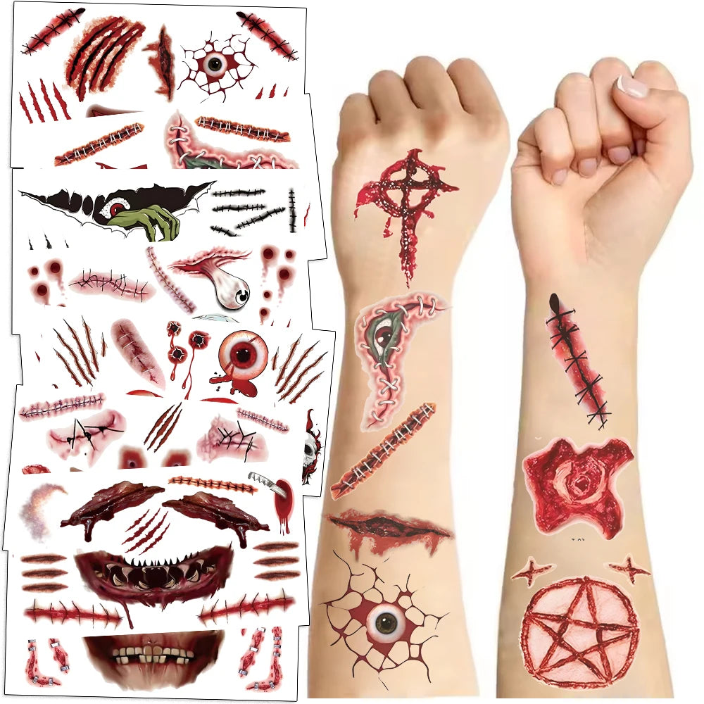 Halloween Temporary Tattoos Set